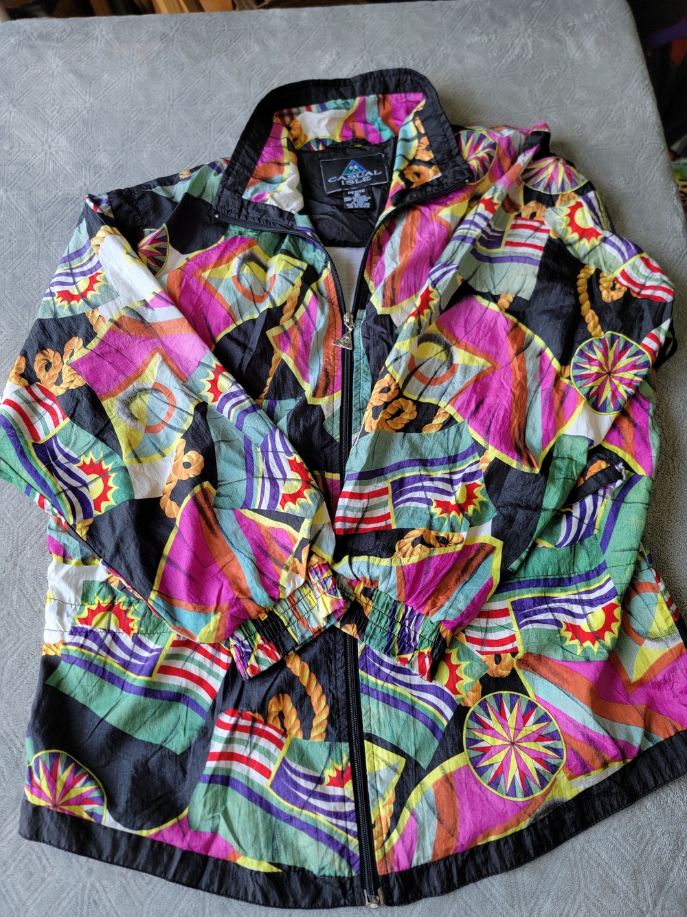 OP Multicolor Retro Windbreaker Jacket